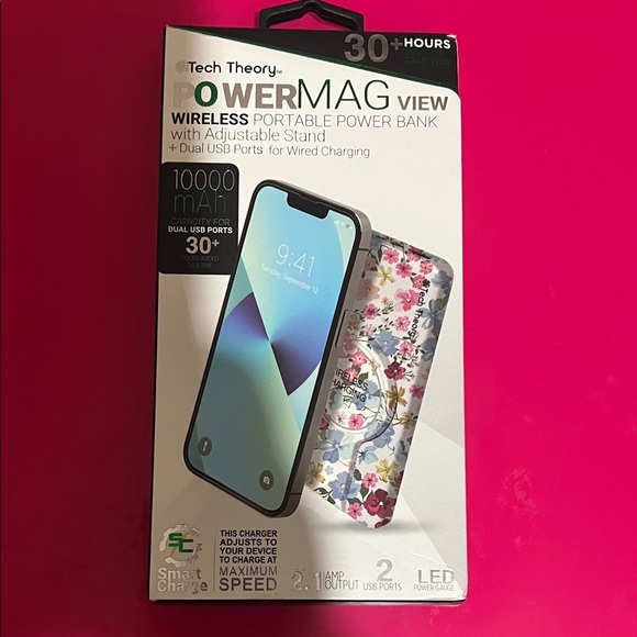 Theory Other - Theory PowerMag View Wireless Charger - Black Floral